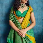 Vibrant Mustard Soft Pochampally Silk Saree With Lovely Blouse Piece