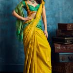 Vibrant Mustard Soft Pochampally Silk Saree With Lovely Blouse Piece