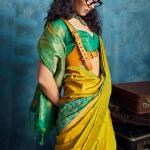 Vibrant Mustard Soft Pochampally Silk Saree With Lovely Blouse Piece