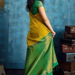 Vibrant Mustard Soft Pochampally Silk Saree With Lovely Blouse Piece