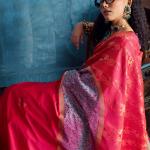 Profuse Red Soft Pochampally Silk Saree With Wonderful Blouse Piece