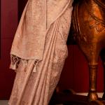 Eye-catching Beige Soft Banarasi Silk Saree With Stylish Blouse Piece