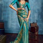 Resonant Green Kanjivaram Silk Saree With Entrancing Blouse Piece