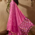 Epiphany Pink Pure Zari Weaving Banarasi Tussar Silk Saree With Beauteous Blouse Piece