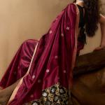 Unequalled Wine Pure Zari Weaving Banarasi Tussar Silk Saree With Quintessential Blouse Piece