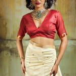 Seraphic Beige Banarasi Handloom Silk Saree With Flattering Blouse Piece