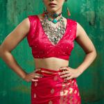 Felicitous Red Banarasi Satin Silk Saree With Engrossing Blouse