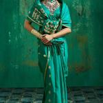 Surreptitious Sea Green Banarasi Satin Silk Saree With Confounding Blouse
