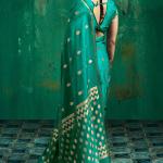Surreptitious Sea Green Banarasi Satin Silk Saree With Confounding Blouse