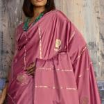 Tantalizing Pink Banarasi Satin Silk Saree With Snazzy Blouse