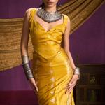 Ethnic Yellow Banarasi Satin Silk Saree With Dazzling Blouse