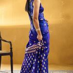 Staggering Royal Blue Banarasi Satin Silk Saree With Girlish Blouse