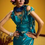 Smashing Rama Banarasi Satin Silk Saree With Effulgent Blouse