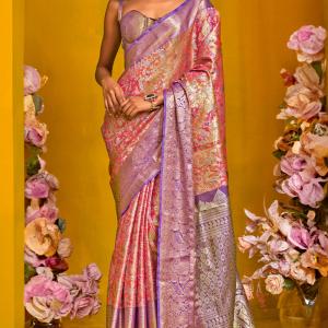 Quintessential Red Kanjivaram Silk Saree With Effervescent Blouse Piece