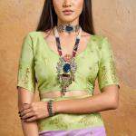 Evocative Lavender Pure Zari Weaving Banarasi Silk Saree With Sophisticated Blouse Piece