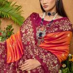 Prettiest Orange Pure Zari Weaving Banarasi Silk Saree With Tantalizing Blouse Piece