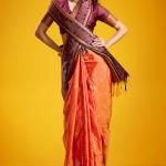 Surpassing Orange Pure Zari Weaving Banarasi Silk Saree With Artistic Blouse Piece