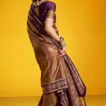 Murmurous Brown Pure Zari Weaving Banarasi Silk Saree With Mesmeric Blouse Piece