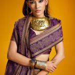 Murmurous Brown Pure Zari Weaving Banarasi Silk Saree With Mesmeric Blouse Piece