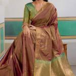 Gleaming Wine Pure Zari Weaving Banarasi Silk Saree With Profuse Blouse Piece