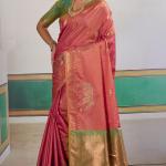 Scrumptious Pink Pure Zari Weaving Banarasi Silk Saree With Ailurophile Blouse Piece