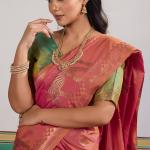 Scrumptious Pink Pure Zari Weaving Banarasi Silk Saree With Ailurophile Blouse Piece