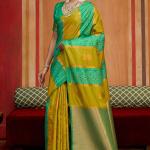 Moiety Mustard Pure Zari Weaving Banarasi Silk Saree With Scintillating Blouse Piece