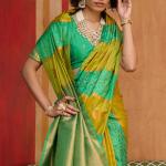 Moiety Mustard Pure Zari Weaving Banarasi Silk Saree With Scintillating Blouse Piece