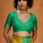 Moiety Mustard Pure Zari Weaving Banarasi Silk Saree With Scintillating Blouse Piece