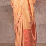 Resplendent Beige Two Tone Soft Banarasi Silk Saree With Desultory Blouse