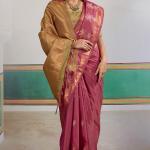 Resplendent Dark Pink Banarasi Tussar Silk Saree With Marvellous Blouse Piece