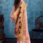 Exemplary Pink Paithani Pure Tissue Silk Saree With Marvellous Blouse Piece