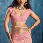 Exemplary Pink Paithani Pure Tissue Silk Saree With Marvellous Blouse Piece
