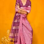 Dazzling Pink Soft Banarasi Silk Saree With Charming Blouse Piece