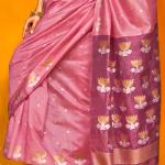 Dazzling Pink Soft Banarasi Silk Saree With Charming Blouse Piece