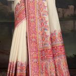 Serendipity Beige Pashmina saree With Luxuriant Blouse Piece