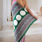 Nebula Wine Ajrakh Printed Satin Silk Saree With Quixotic Blouse Piece