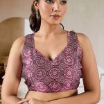 Splendiferous Black Ajrakh Printed Satin Silk Saree With Smashing Blouse Piece