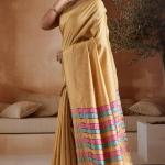 Energetic Yellow Soft Banarasi Bhagalpuri Silk Saree With Moiety Blouse Piece