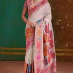 Extraordinary Beige Pashmina Saree With Pleasant Blouse Piece