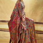 Sensational Grey Pashmina Saree With Panache Blouse Piece