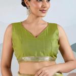 Fairytale Green Paithani Pure Tissue Silk Saree With Blissful Blouse Piece
