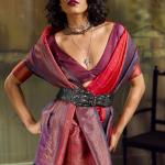Fairytale Dark Pink Pure Zari Weaving Banarasi Silk Saree With Fantabulous Blouse Piece