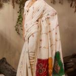 Gratifying Beige Pure Munga Cotton Saree With Invaluable Blouse Piece