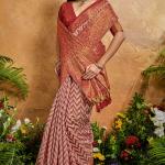 Staring Maroon Viscose Cotton Patola Silk Saree With Enticing Blouse Piece