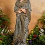 Fairytale Black Viscose Cotton Patola Silk Saree With Deserving Blouse Piece
