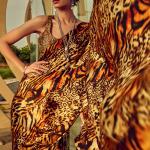 Majestic Brown Digital Printed Satin Silk Saree With Radiant Blouse Piece