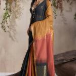 Quintessential Black and Brown Viscose Cotton Silk Saree With Fancifull Blouse Piece