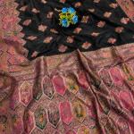 Majesty Black Pashmina Silk Saree With Improbable Blouse Piece