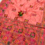 Ethereal Peach Pashmina Silk Saree With Susurrous Blouse Piece